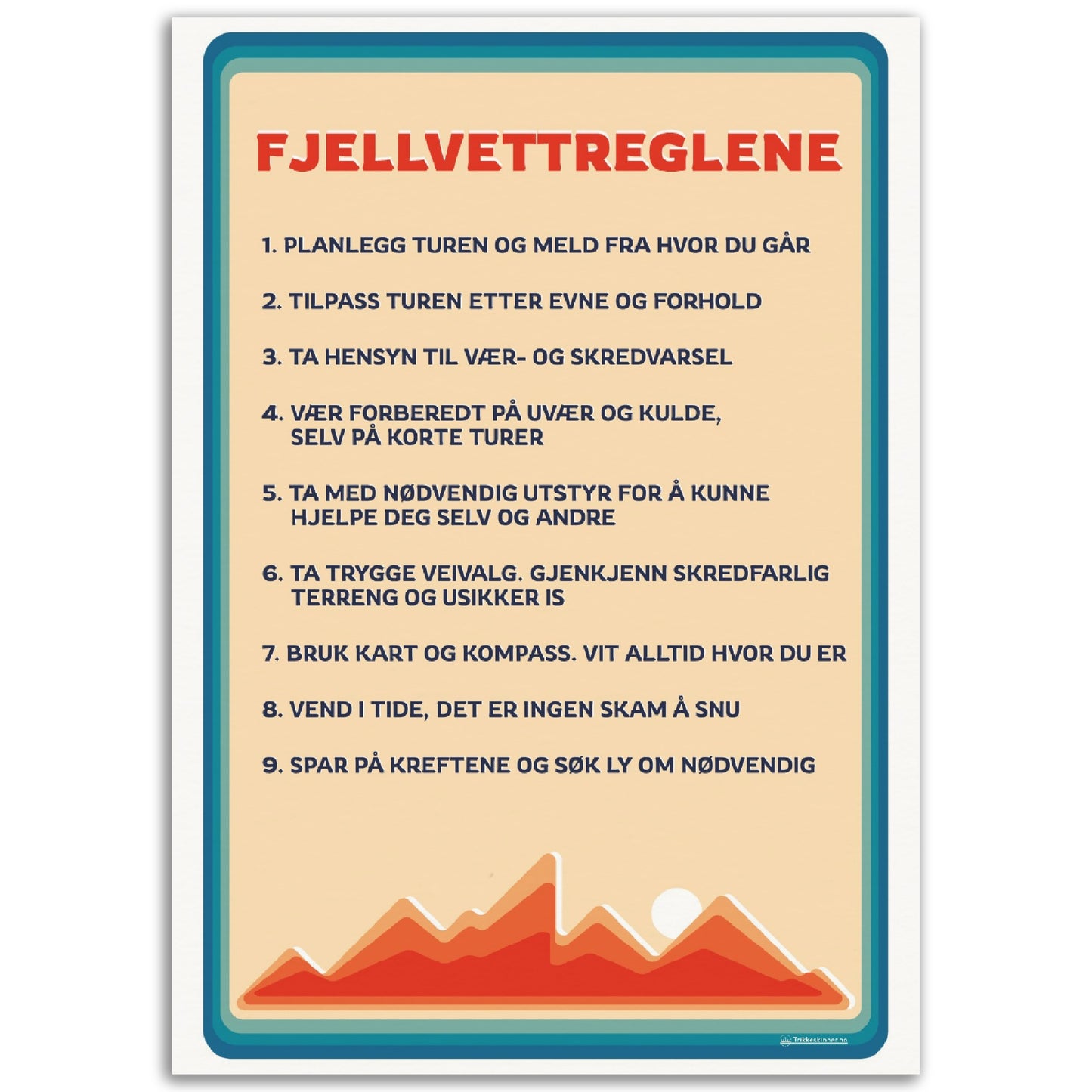 FJELLVETTREGLENE - Fjellkjede // Plakat