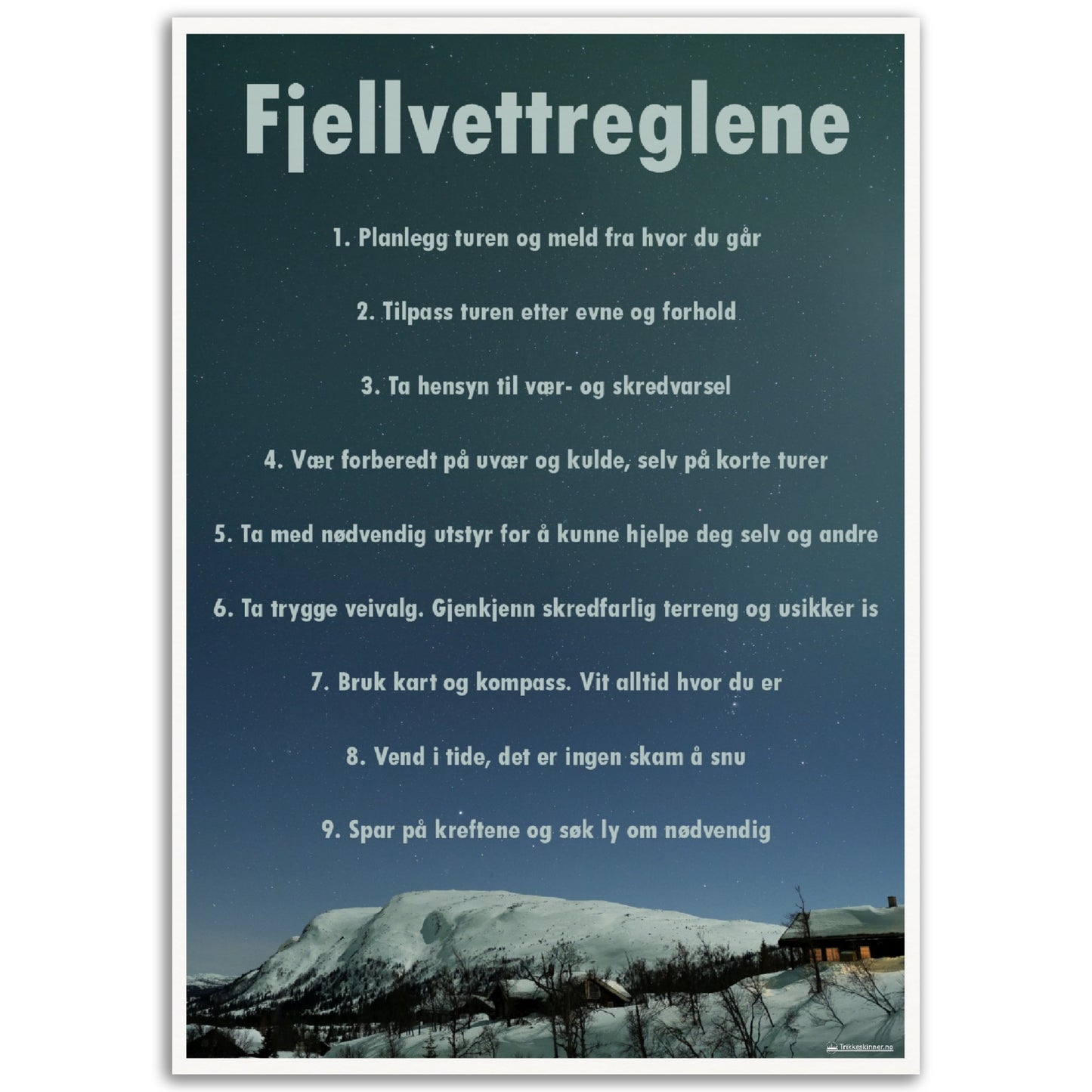 FJELLVETTREGLENE - Nordlys // Plakat