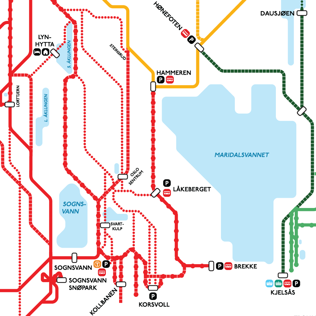 OSLO - Trikkeskinner // Plakat med treramme